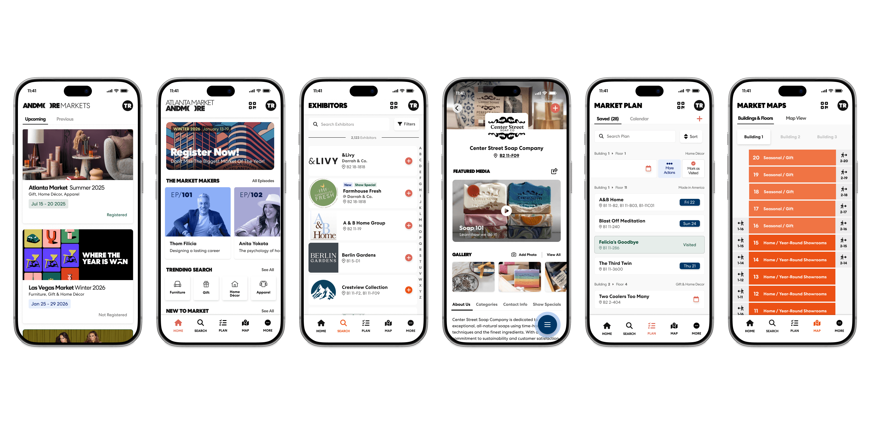 ANDMORE Markets App was a pivot from Market-focused, separate apps to a Buyer-focused omnichannel experience that drives digital connections at physical market events