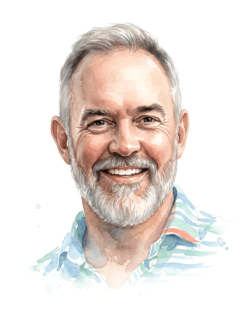 Watercolor portrait of Tripp Regan